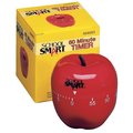 School Smart Apple Shaped Timer with Bell, 3 Inch Diameter, 60 Minutes TPG-492S
